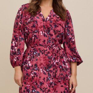 Mini Studio Crepe de Chine Shirt Dress